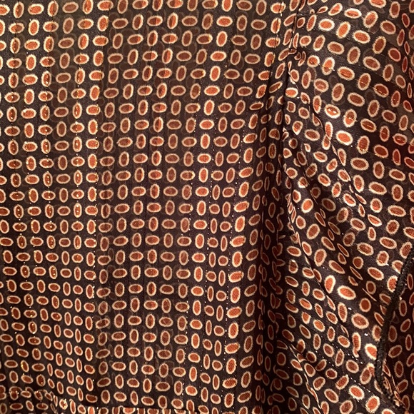 Violeta by Mango Printed Sheer Ruffle Blouse Curvy Plus Size Woman’s Size 18 - Picture 11 of 12